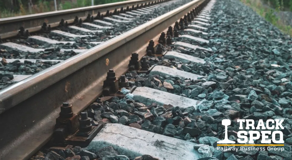 Railway ballast on an industrial track in Mexico