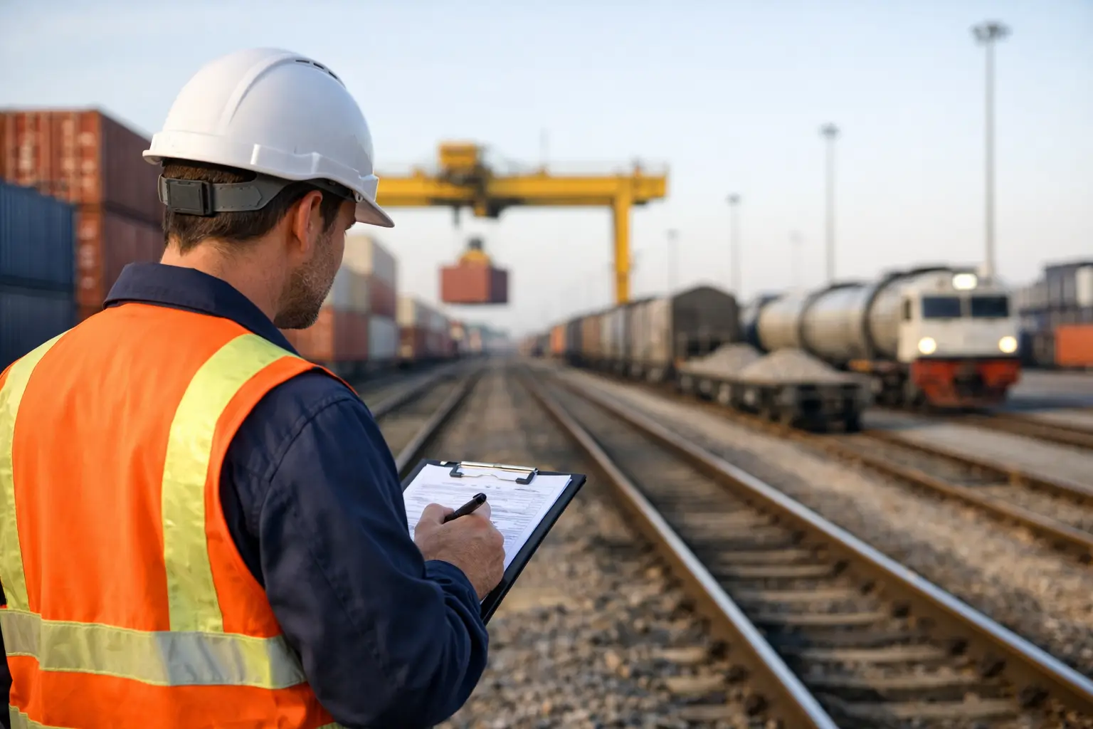 Inspection of track and turnouts at an industrial rail terminal